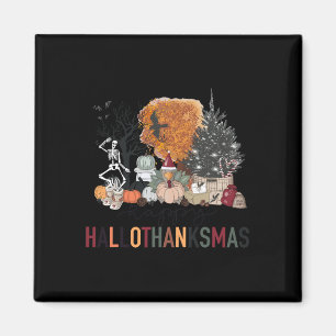 Aimant Joyeux Hallothanksmas Squelette Turquie Noël Hal