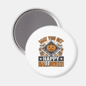 Aimant Joyeux Halloween Citrouille Traitements Vintage (Recto/Verso)