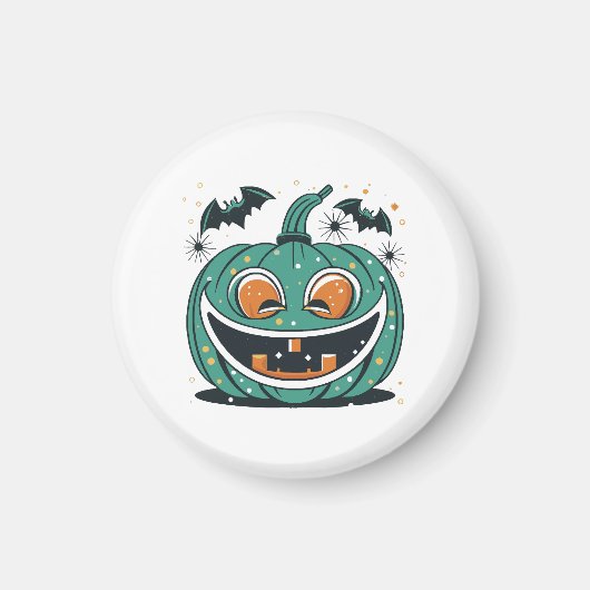 Aimant Joyeux Halloween ! Découpez une citrouille ! (Devant)