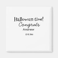 Joyeux Halloween félicitations nom date année dipl