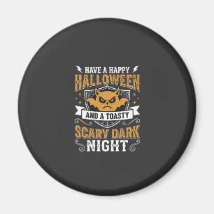 Aimant Joyeux Halloween Nuit Sombre Effrayante Conception