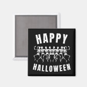 AIMANT JOYEUX HALLOWEEN SQUELETTES DANSEURS (Recto/Verso)