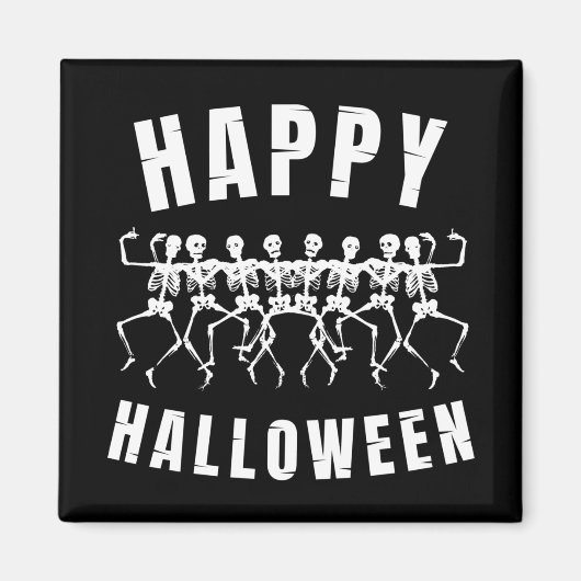 AIMANT JOYEUX HALLOWEEN SQUELETTES DANSEURS (Devant)