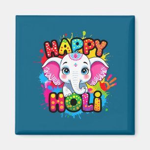 Aimant Joyeux holi enfants garçons petite fille Inde hind