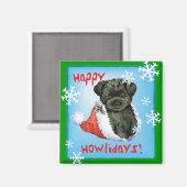 Aimant Joyeux Howliday Affenpinscher (Recto/Verso)