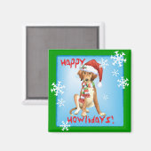 Aimant Joyeux Howlidays Saluki (Recto/Verso)