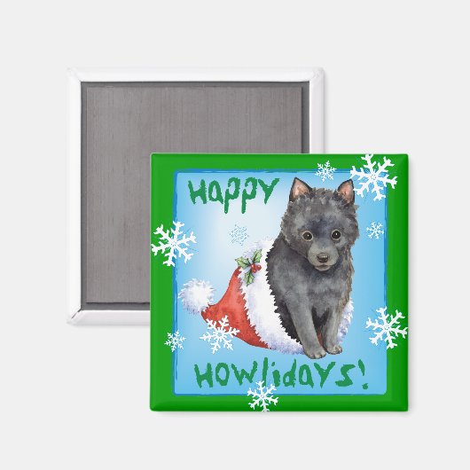 Aimant Joyeux Howlidays Schipperke (Recto/Verso)
