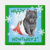 Aimant Joyeux Howlidays Schipperke (Devant)