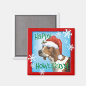 Aimant Joyeux Howlidays Treeing Walker (Recto/Verso)