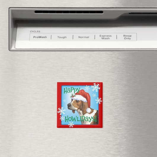 Aimant Joyeux Howlidays Treeing Walker (In Situ (Lave-vaisselle))