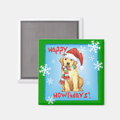 Aimant Joyeux Howlidays Yellow Lab (Recto/Verso)