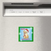 Aimant Joyeux Howlidays Yellow Lab (In Situ (Lave-vaisselle))