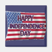 Aimant Joyeux Jour de l'Indépendance (Devant)