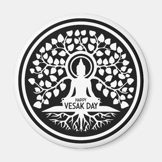 Aimant Joyeux jour de Vesak (Devant)