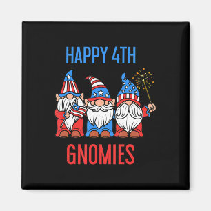 Aimant Joyeux Juillet 4 Gnomies Patriotic Pride Gnomes US