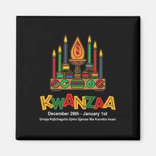 Aimant Joyeux Kwanzaa Sept Principes De Kwanzaa - Kinara