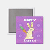 Aimant Joyeux lapin de Pâques (Recto/Verso)