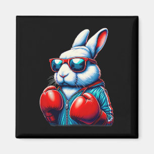 Aimant Joyeux Lapin de Pâques Boxe Rabbit Hommes Femmes E