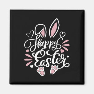 Aimant Joyeux lapin de Pâques Œufs Lapin Graphique Famill