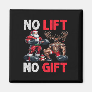 Aimant Joyeux Liftmas Muscle Père Noël Weighlifting Corps