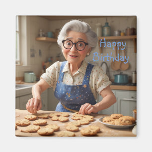 Aimant Joyeux mamie d'anniversaire