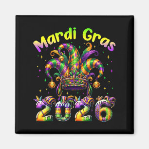 Aimant Joyeux Mardi Gras 2026 Carnaval Nouvelle-Orléans F