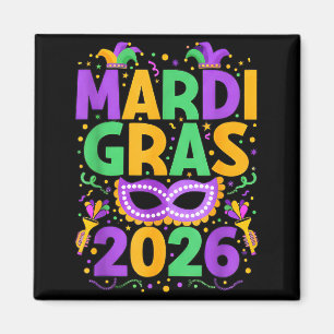 Aimant Joyeux Mardi Gras 2026 Costume Nouvelle-Orléans As