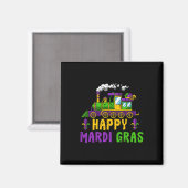 Aimant Joyeux Mardi Gras Jester Train Carnival Parade Par (Recto/Verso)