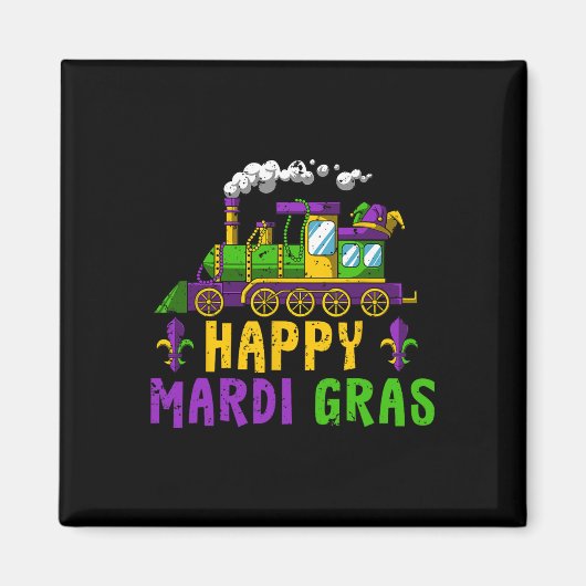 Aimant Joyeux Mardi Gras Jester Train Carnival Parade Par (Devant)