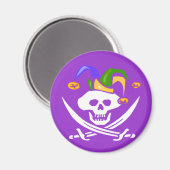 Aimant Joyeux Mardi Gras Pirate (Recto/Verso)