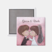 Aimant Joyeux Mariage (personnalisable) (Recto/Verso)