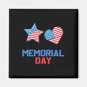 Aimant Joyeux Memorial Day 4 juillet Drapeau américain Pa