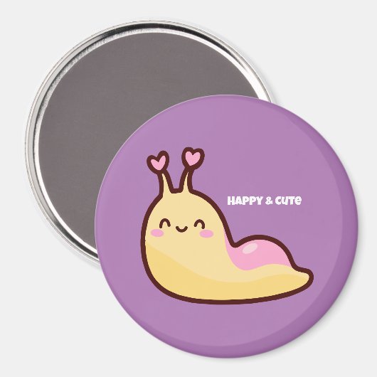 Aimant Joyeux mignon Slug Texte personnalisé (Recto/Verso)