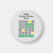 Aimant Joyeux Mois de thérapie physique sur mesure Wordle (Devant)