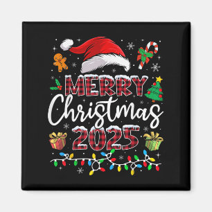 Aimant Joyeux Noël 2025 Santa Elf Drôle Famille Assorti
