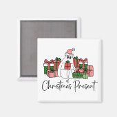 Aimant Joyeux Noël Amusant Mignon (Recto/Verso)