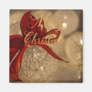 Aimant Joyeux Noël avec des boules légères