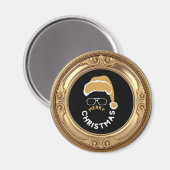 Aimant Joyeux Noël avec Santa Clause (Recto/Verso)