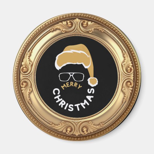 Aimant Joyeux Noël avec Santa Clause (Devant)