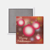 Aimant Joyeux Noël brillant ornements (Recto/Verso)