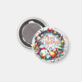 Aimant Joyeux Noël cadeau de Noël (Recto/Verso)