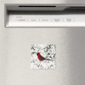 Aimant Joyeux Noël Cardinal (In Situ (Lave-vaisselle))
