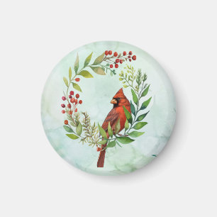 Aimant Joyeux Noël Cardinal Classique 