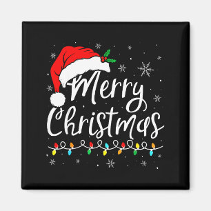 Aimant Joyeux Noël Chapeau Rouge de Père Noël Renne Xmas 
