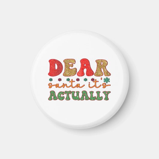 Aimant Joyeux Noël Cher Père Noël C'Est En Fait (Devant)