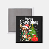 Aimant Joyeux Noël Chihuahua (Recto/Verso)