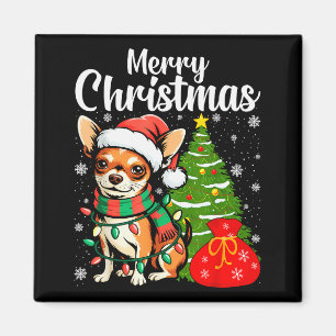 Aimant Joyeux Noël Chihuahua