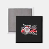 Aimant Joyeux Noël Course Voiture de Noël Noël Course San (Recto/Verso)