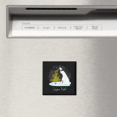 Aimant Joyeux Noël - Cute Lar Bear Penguin Christmas (In Situ (Lave-vaisselle))