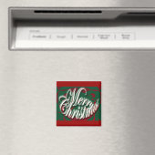 Aimant Joyeux Noël dans l'aimant vert (In Situ (Lave-vaisselle))